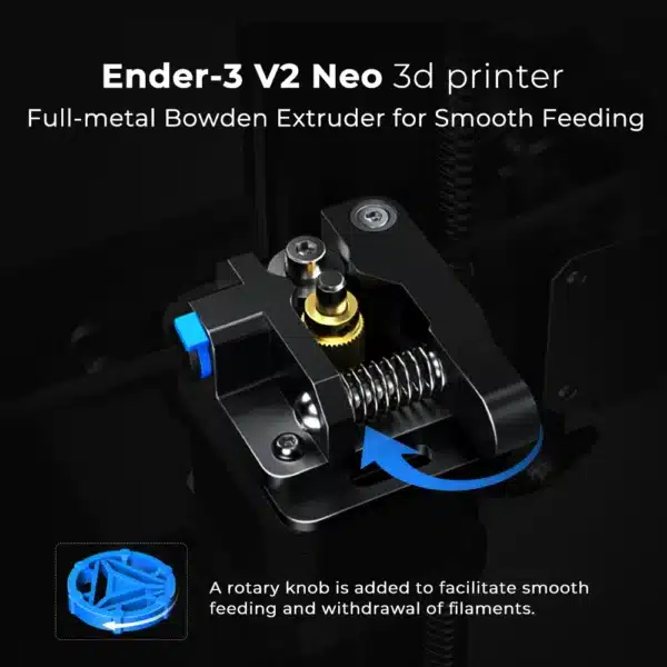 L'imprimante 3D Ender 3 V2 Neo est une version améliorée de la classique Ender-3, intégrant de nombreuses mises à jour pour offrir une meilleure qualité d'impression et une expérience utilisateur optimisée.