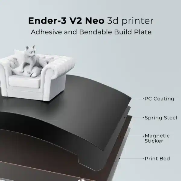 L'imprimante 3D Ender 3 V2 Neo est une version améliorée de la classique Ender-3, intégrant de nombreuses mises à jour pour offrir une meilleure qualité d'impression et une expérience utilisateur optimisée.