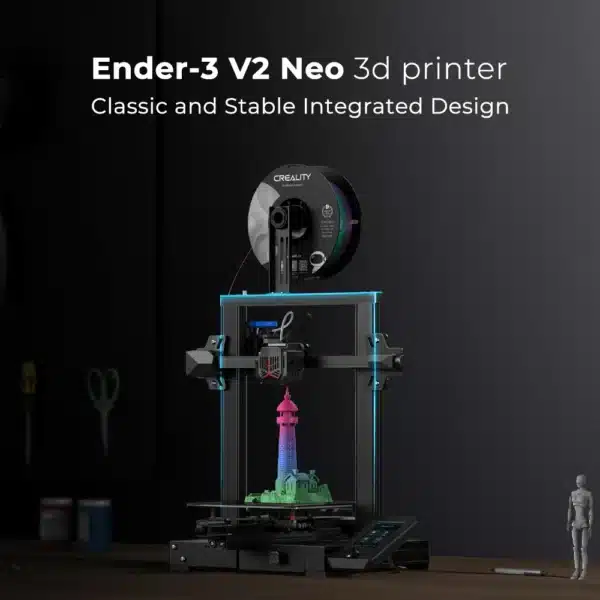 L'imprimante 3D Ender 3 V2 Neo est une version améliorée de la classique Ender-3, intégrant de nombreuses mises à jour pour offrir une meilleure qualité d'impression et une expérience utilisateur optimisée.