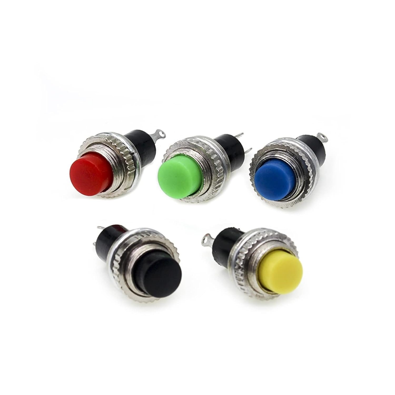 Bouton Poussoir 10mm DS-314 1 Bouton Poussoir 10mm DS-314 – Interrupteur Momentané NO Off-(On) Panel Mount