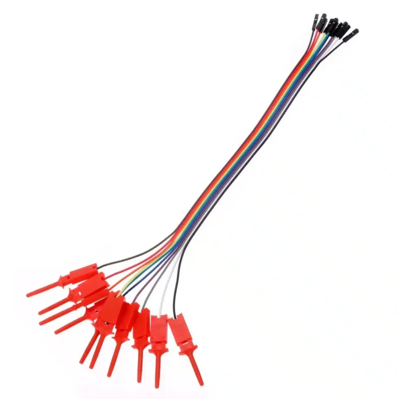 Test Hook Clips vers Dupont Femelle – Lot de 10 pour Analyseurs Logiques